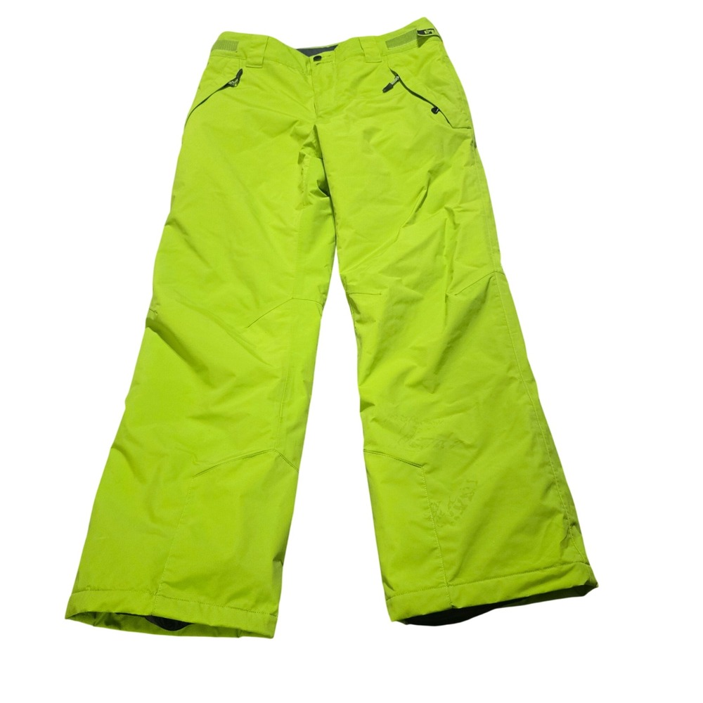 Koppen Snow Pants Mens Medium Neon Lime Green Insulated Ski Snowboard